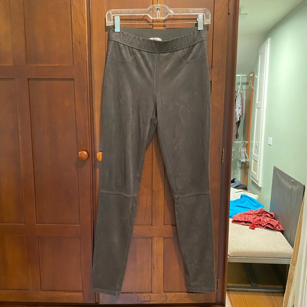 Sophie Max Graphite Stretch Faux Suede Legging